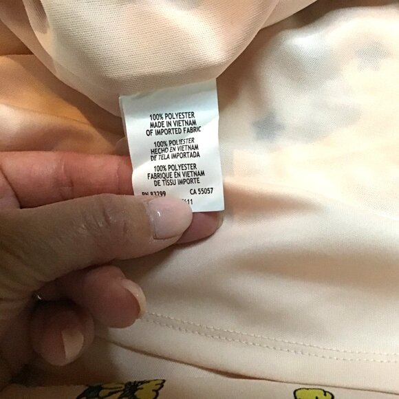 Tiana B. Womens Floral Print Dress Size 14 Peach With Black & Yellow Flowers - Picture 11 of 11